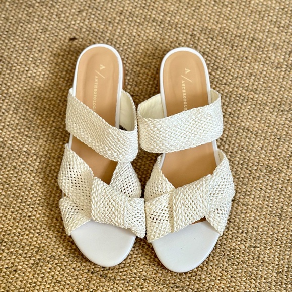 Anthropologie “Gwen Raffia Mules” Sandals - Picture 4 of 6